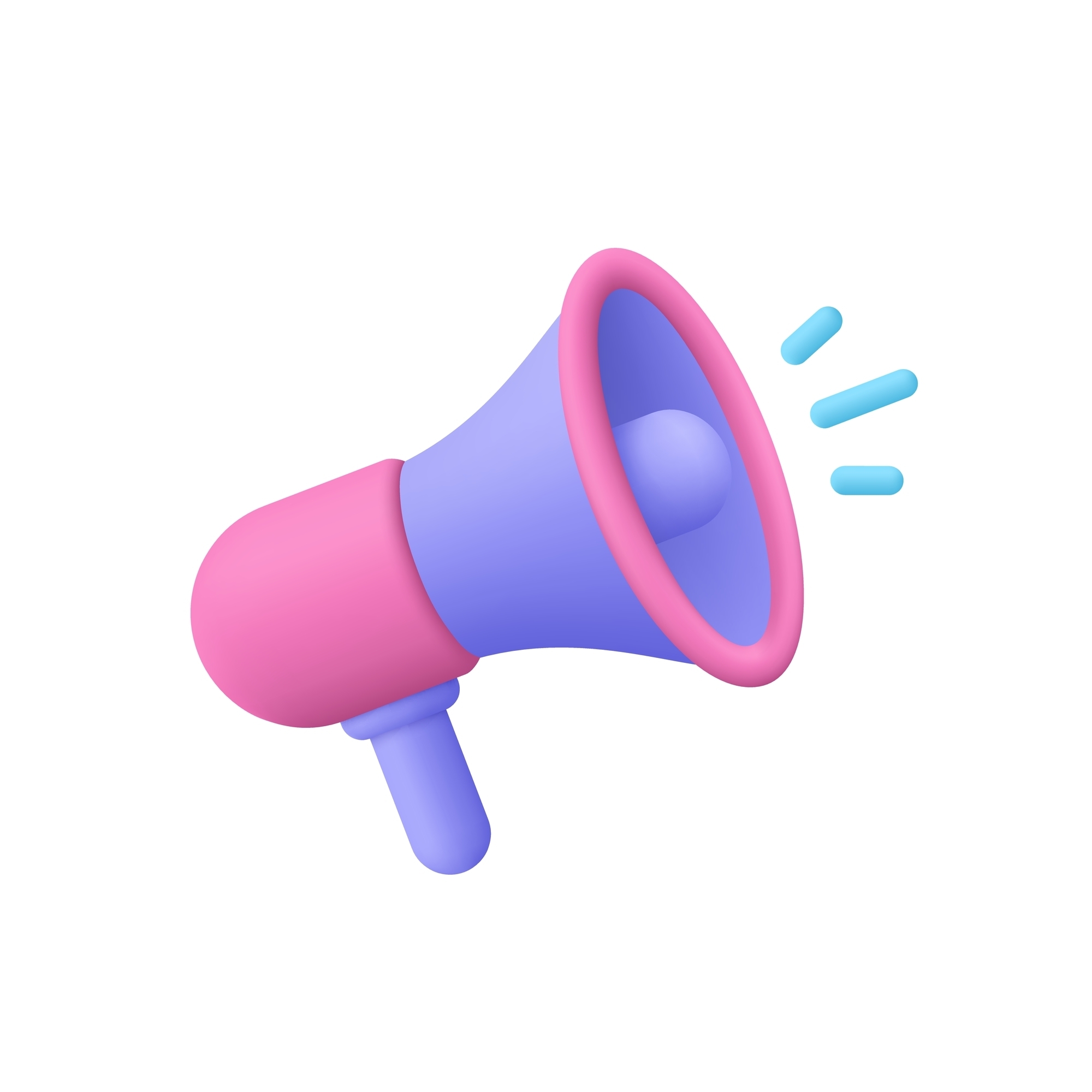 Megaphone,Speaker,,Loudspeaker.,Marketing,,Announcement,And,Advertisement,Concept.,3d,Vector